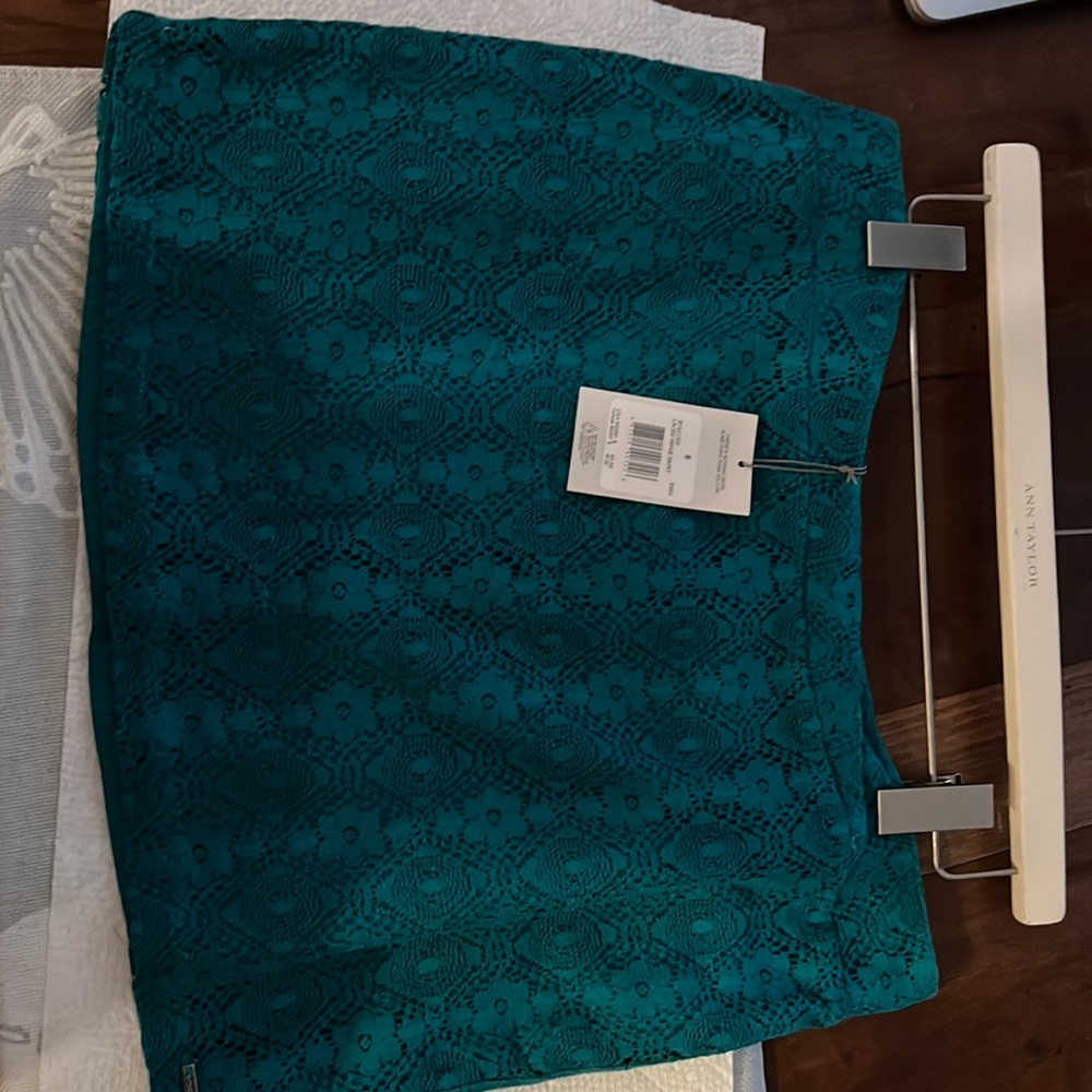 Volcom short skirt turquoise lace